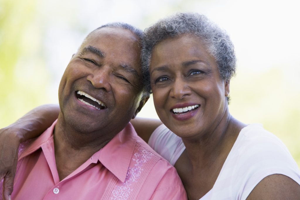 Senior couple in speech-language treatment